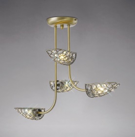 Ashton Crystal Ceiling Lights Diyas Multi Arm Crystal Fittings